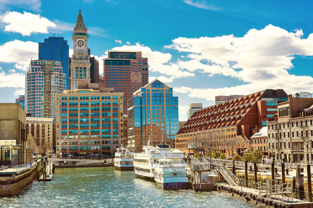 Ships at the Pier in Boston jigsaw puzzle in Street View puzzles on TheJigsawPuzzles.com