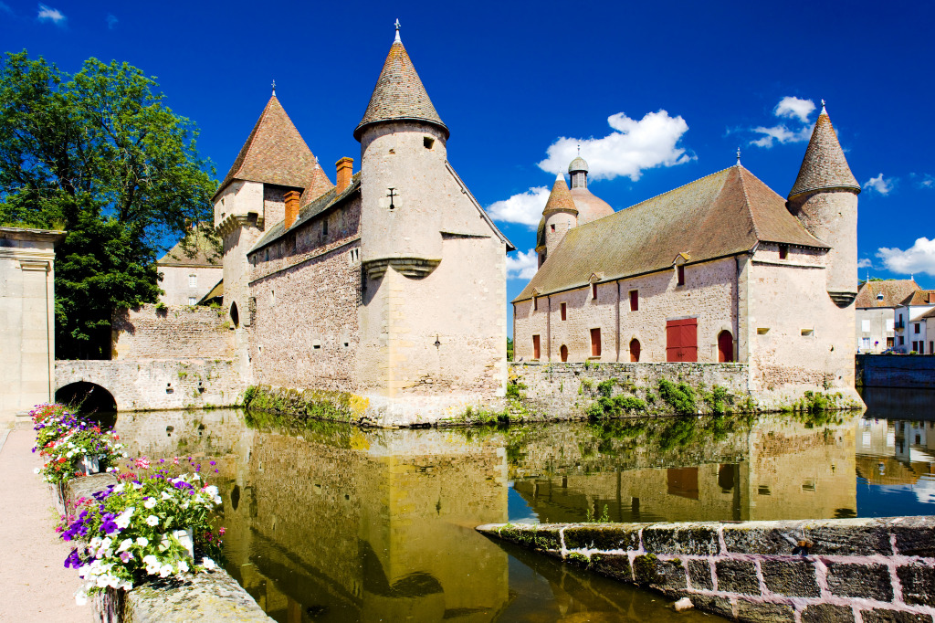 Chateau de La Clayette, Burgundy, France jigsaw puzzle in Castles puzzles on TheJigsawPuzzles.com