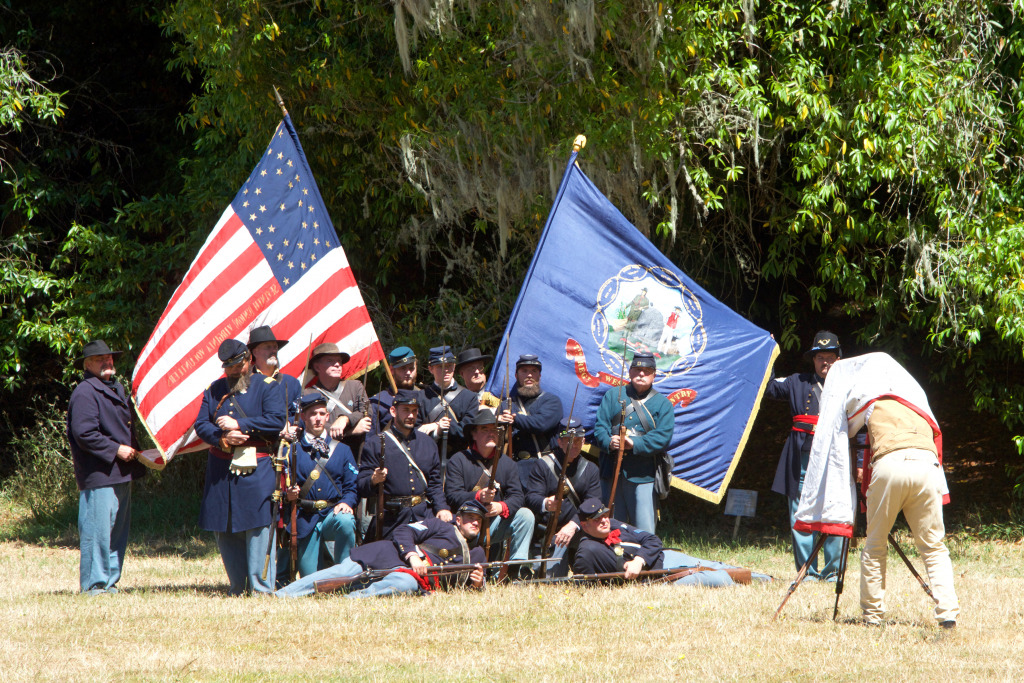 Civil War Reenactment, Duncan Mills CA jigsaw puzzle in Puzzle of the Day puzzles on TheJigsawPuzzles.com