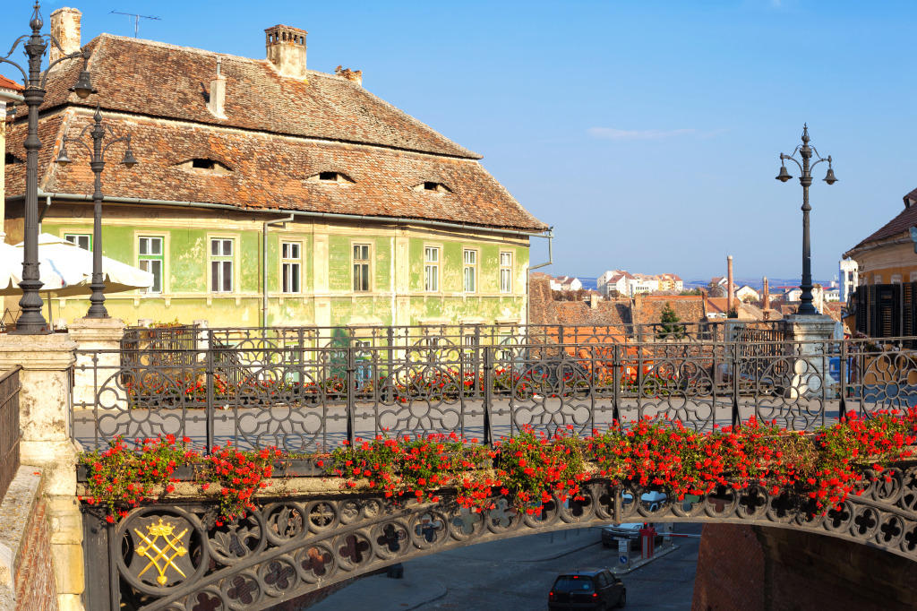 Bridge in Sibiu, Romania jigsaw puzzle in Bridges puzzles on TheJigsawPuzzles.com