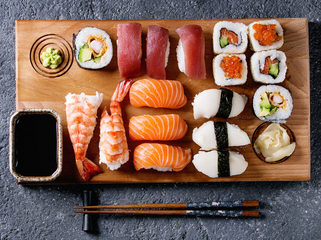 Sushi Set jigsaw puzzle in Food & Bakery puzzles on TheJigsawPuzzles.com