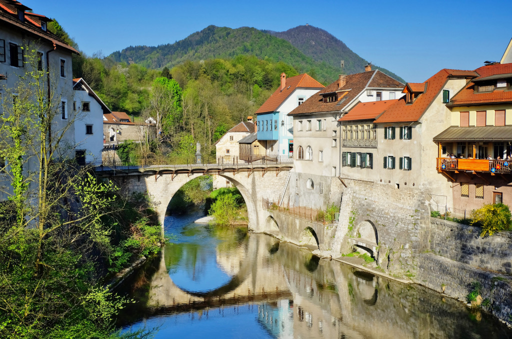 Škofja Loka, Slovenia jigsaw puzzle in Bridges puzzles on TheJigsawPuzzles.com