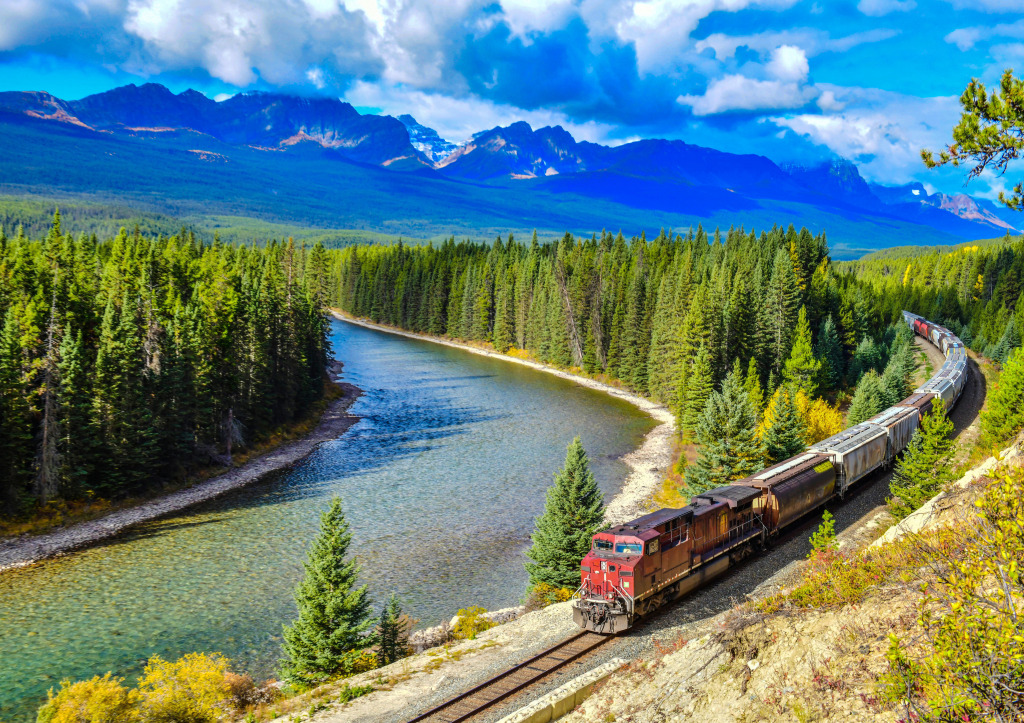 Bow Valley, Banff NP, Canadian Rockies jigsaw puzzle in Puzzle of the Day puzzles on TheJigsawPuzzles.com