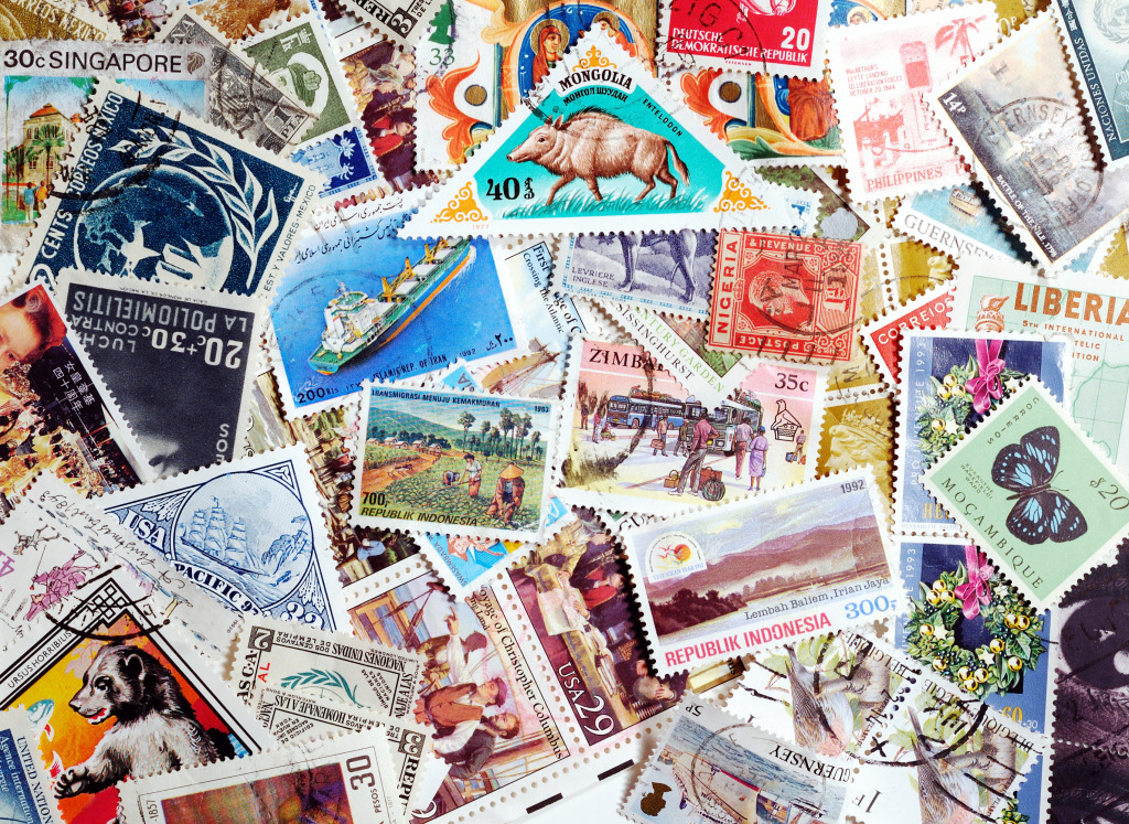 Postage Stamps jigsaw puzzle in Puzzle of the Day puzzles on TheJigsawPuzzles.com