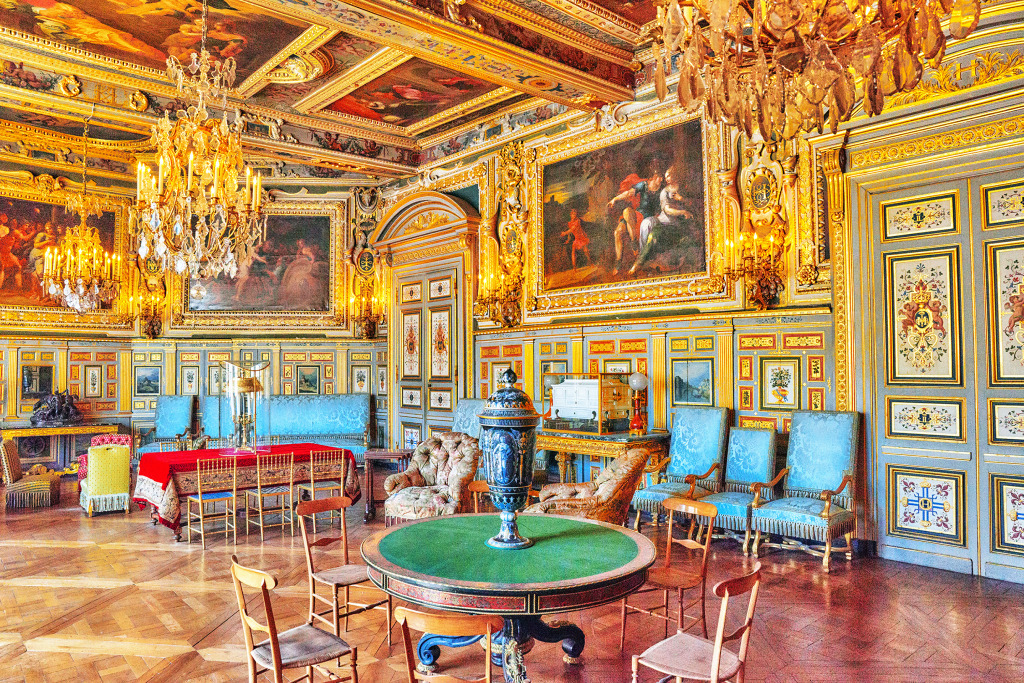 Louis XIII Salon, Fontainebleau Palace jigsaw puzzle in Castles puzzles on TheJigsawPuzzles.com