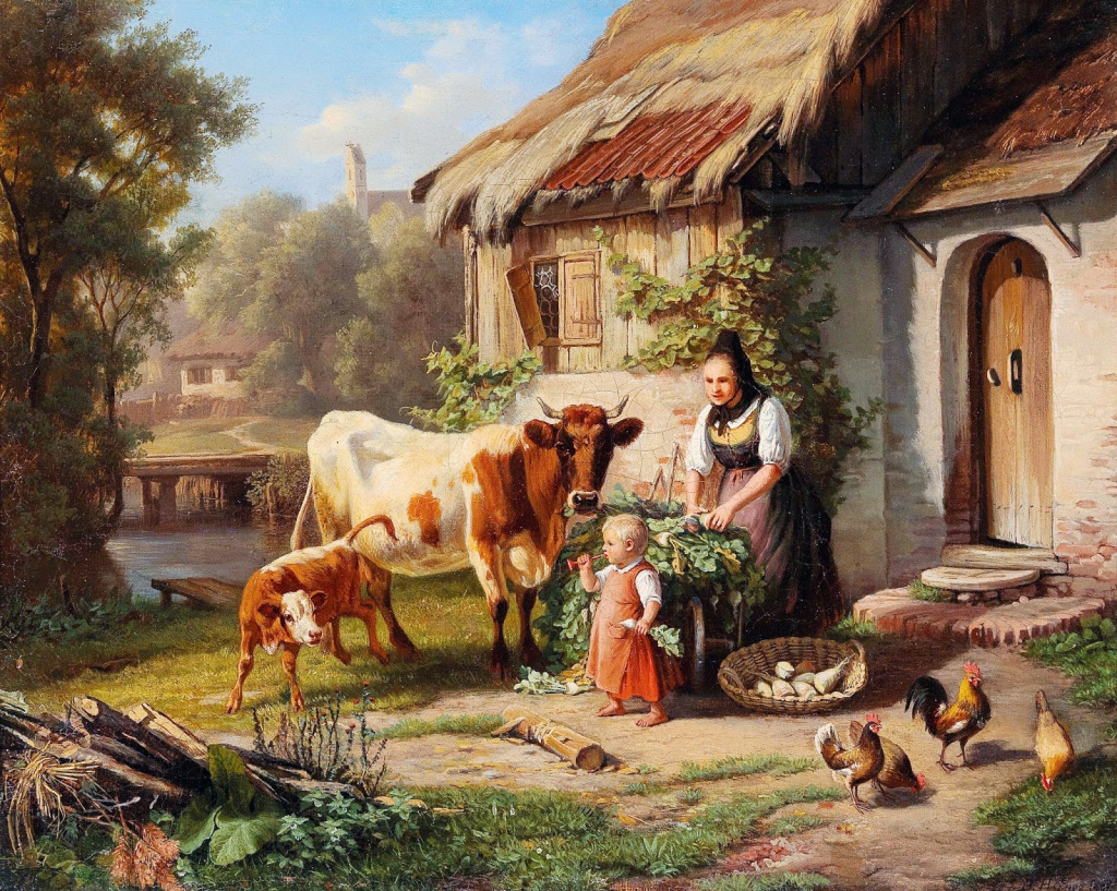 Idyllic Rural Scene jigsaw puzzle in Piece of Art puzzles on TheJigsawPuzzles.com