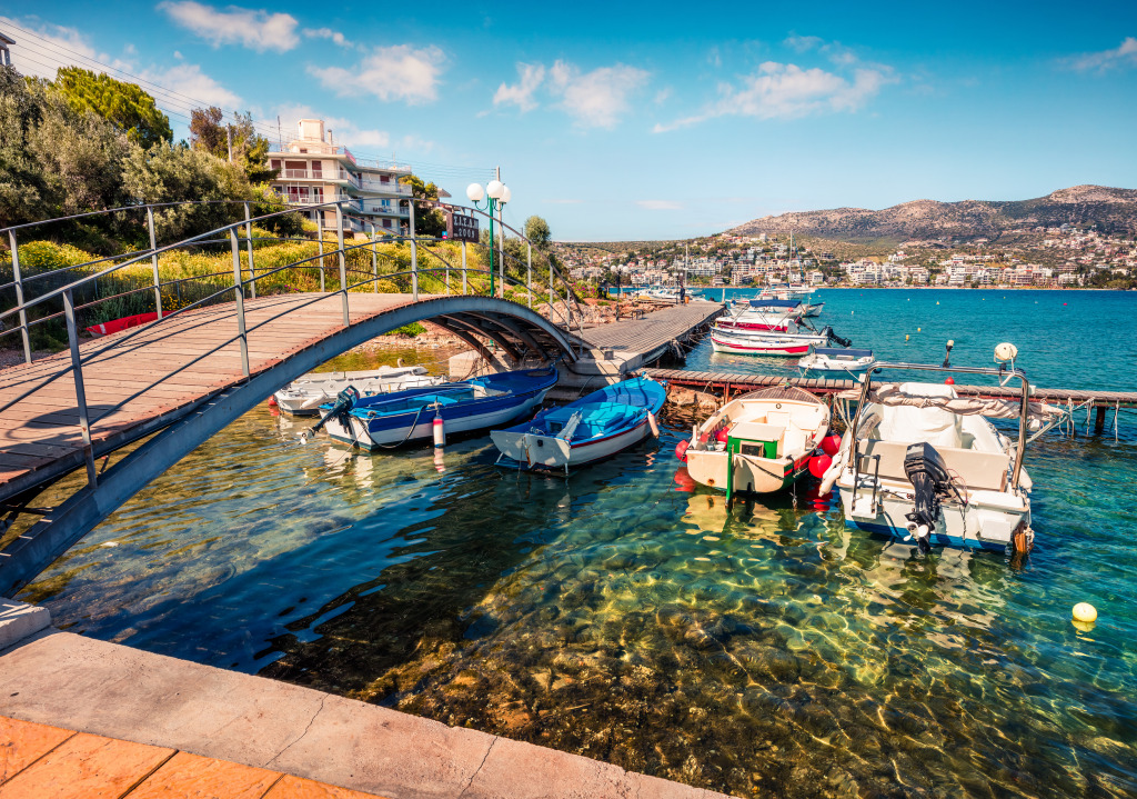 Porto Rafti Port, Greece jigsaw puzzle in Bridges puzzles on TheJigsawPuzzles.com