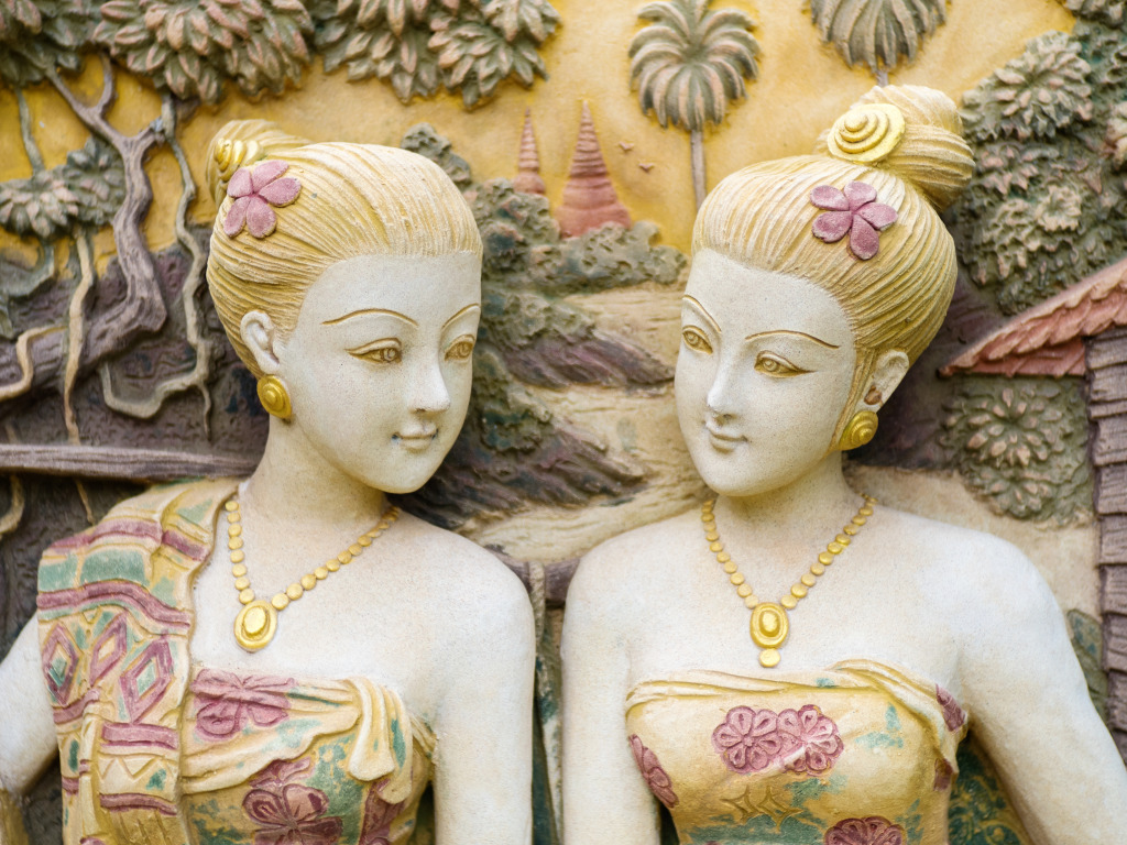 Thai Sculptures jigsaw puzzle in Puzzle of the Day puzzles on TheJigsawPuzzles.com
