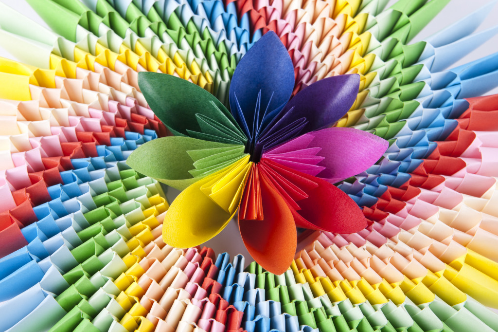 Origami Flower jigsaw puzzle in Puzzle of the Day puzzles on TheJigsawPuzzles.com