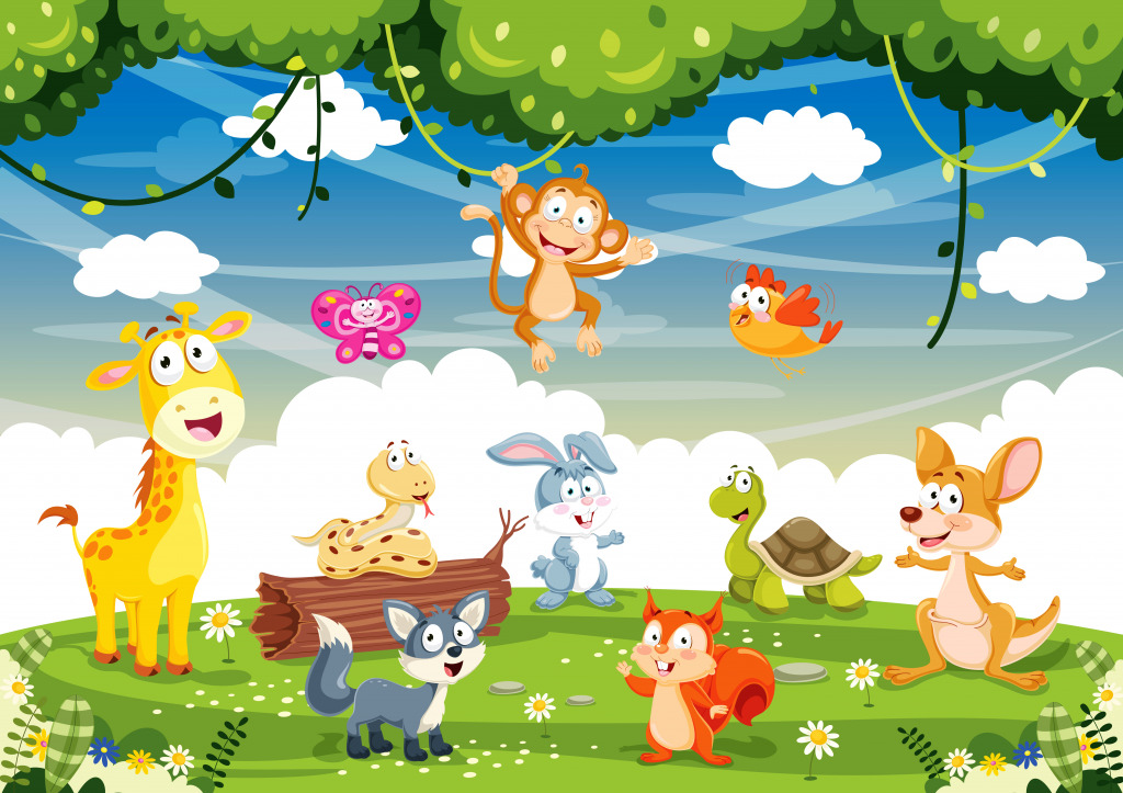 Happy Animals jigsaw puzzle in Animals puzzles on TheJigsawPuzzles.com