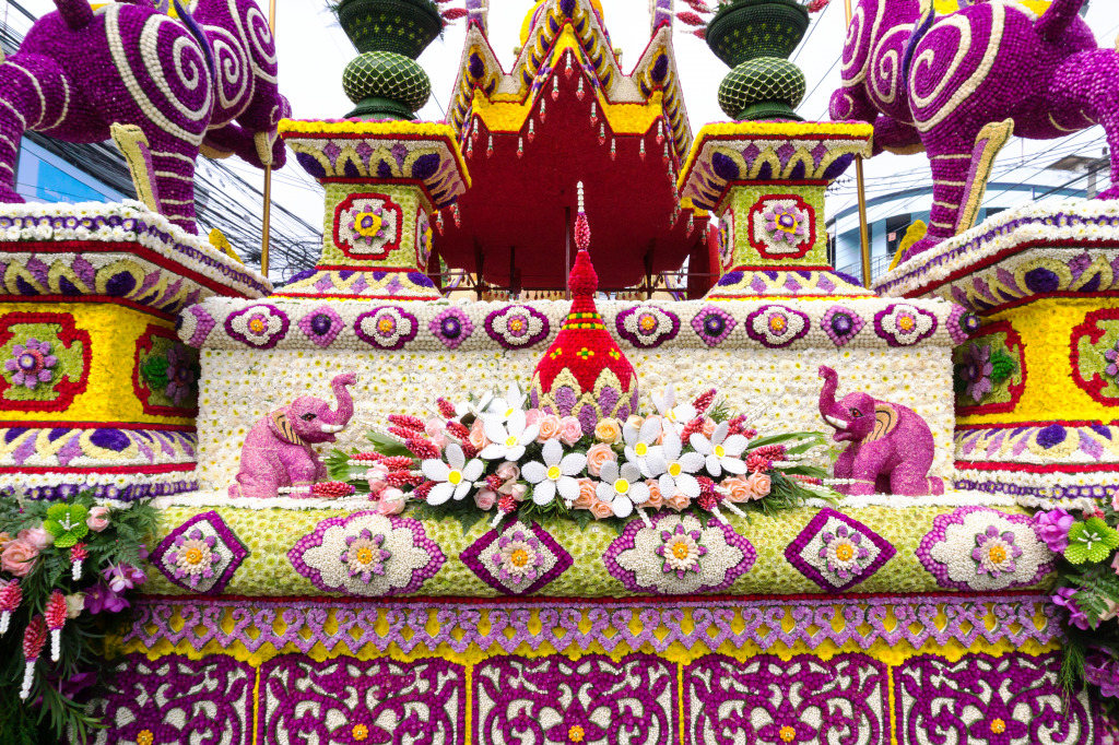 Chiang Mai Flower Festival, Thailand jigsaw puzzle in Flowers puzzles on TheJigsawPuzzles.com