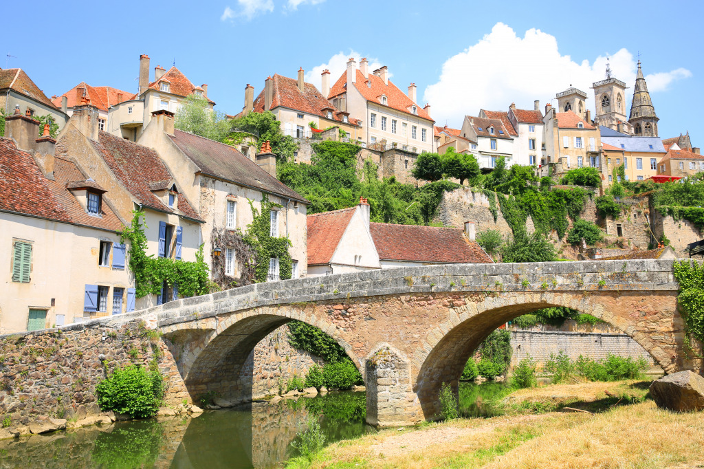 Semur-En-Auxois, Burgundy, France jigsaw puzzle in Bridges puzzles on TheJigsawPuzzles.com