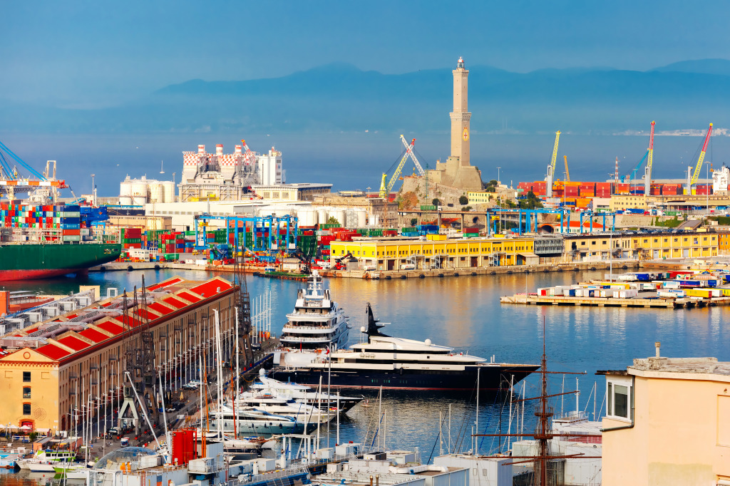 Lanterna Old Lighthouse, Genoa, Italy jigsaw puzzle in Great Sightings puzzles on TheJigsawPuzzles.com