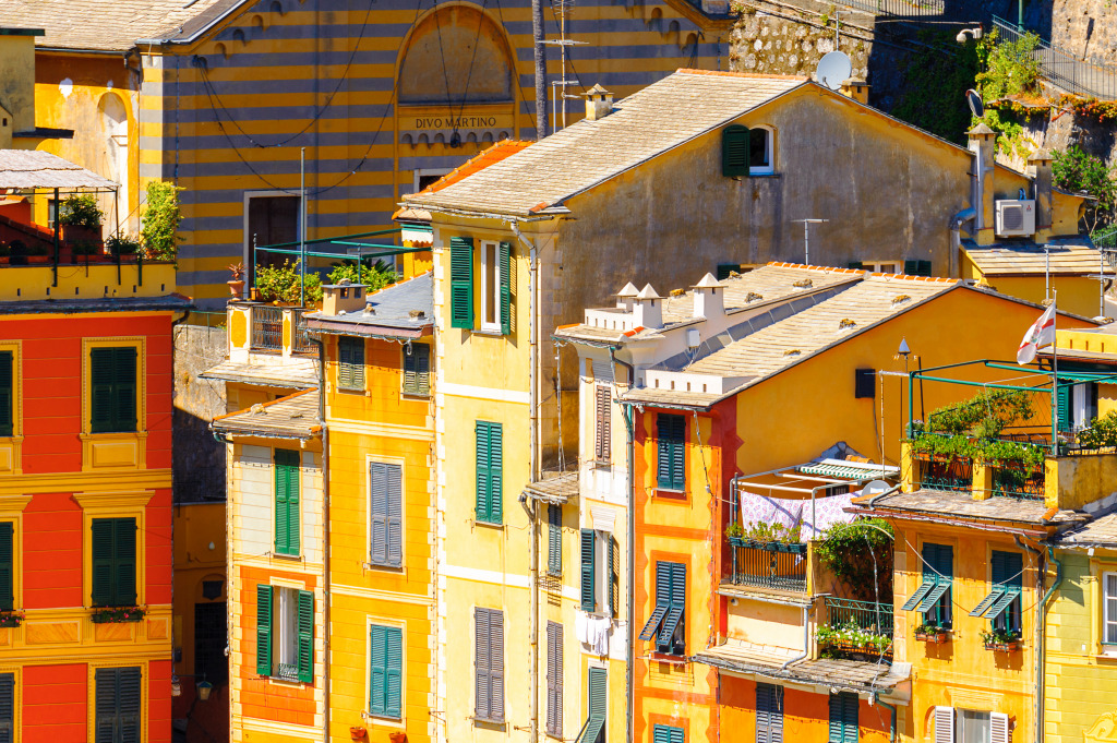 Colorful Houses in Portofino, Italy jigsaw puzzle in Street View puzzles on TheJigsawPuzzles.com
