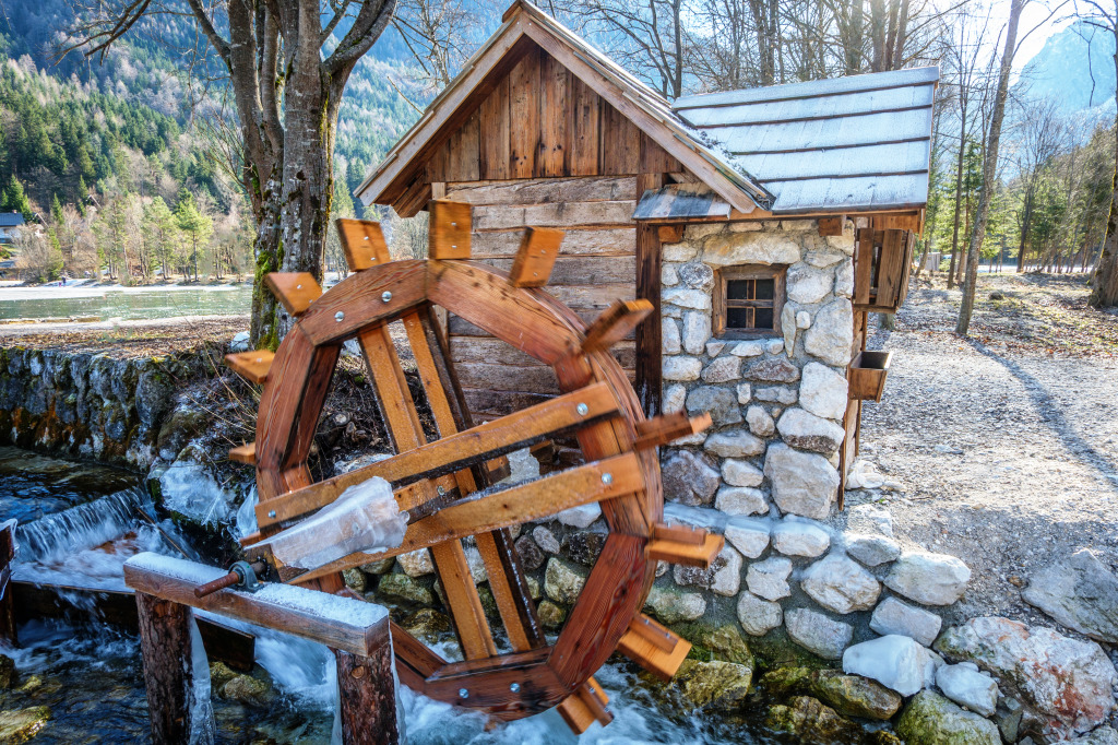 Water Mill in Kranjska Gora, Slovenia jigsaw puzzle in Waterfalls puzzles on TheJigsawPuzzles.com