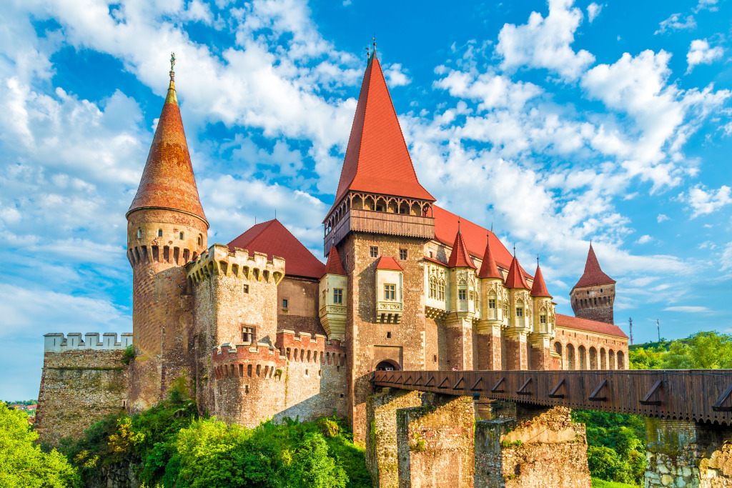 Hunyad Corvin Castle, Romania jigsaw puzzle in Castles puzzles on TheJigsawPuzzles.com