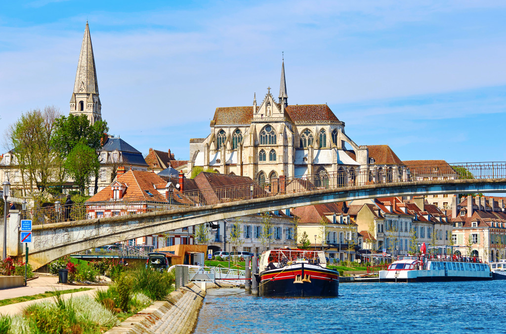 Auxerre, Burgundy, France jigsaw puzzle in Bridges puzzles on TheJigsawPuzzles.com