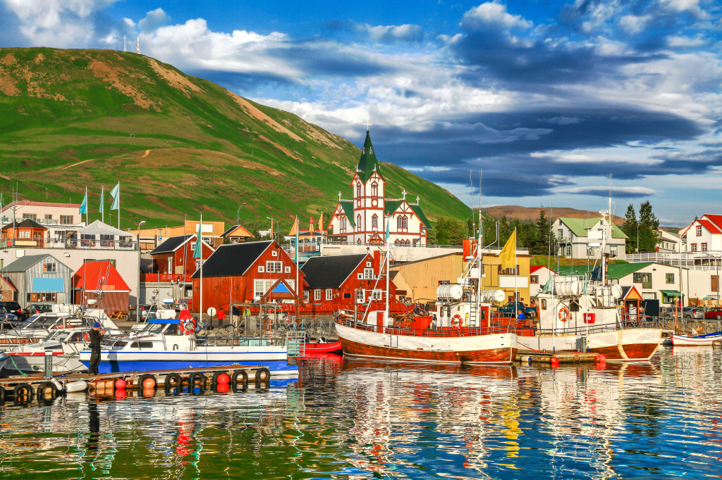 Historic Town of Husavik, Iceland jigsaw puzzle in Great Sightings puzzles on TheJigsawPuzzles.com