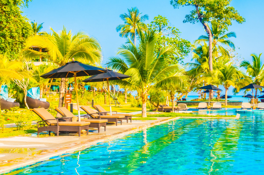 Tropical Resort jigsaw puzzle in Great Sightings puzzles on TheJigsawPuzzles.com