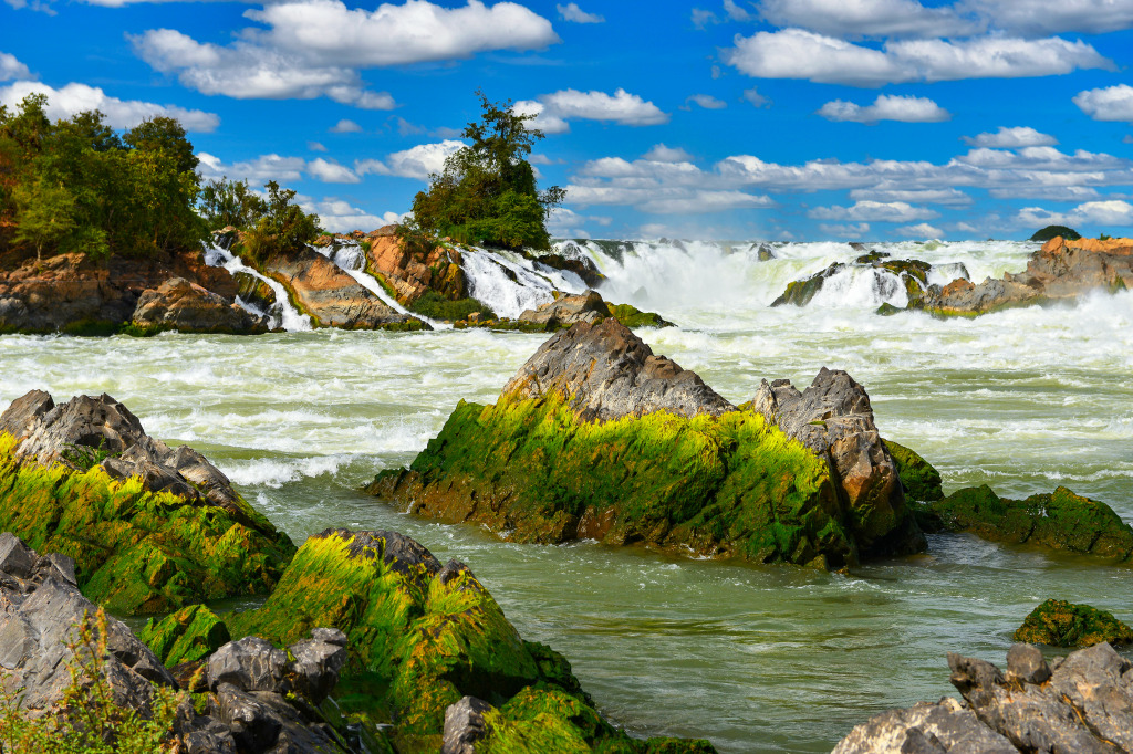 Khone Phapheng Falls, Laos jigsaw puzzle in Waterfalls puzzles on TheJigsawPuzzles.com