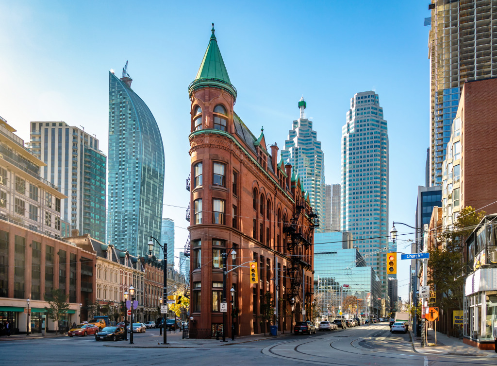 Flatiron Building, Downtown Toronto jigsaw puzzle in Street View puzzles on TheJigsawPuzzles.com