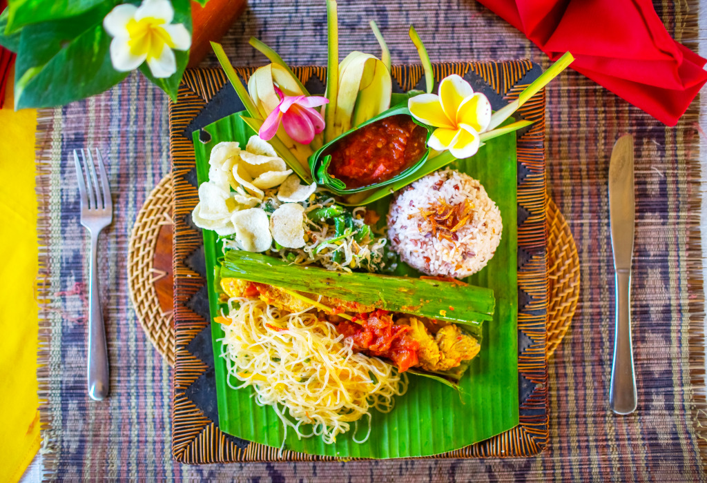 Traditional Balinese Food jigsaw puzzle in Food & Bakery puzzles on TheJigsawPuzzles.com