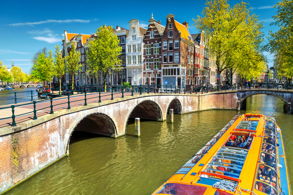 Amsterdam Canals jigsaw puzzle in Bridges puzzles on TheJigsawPuzzles.com