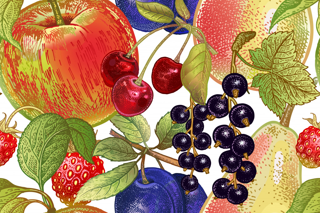 Fresh Fruits and Berries jigsaw puzzle in Fruits & Veggies puzzles on TheJigsawPuzzles.com