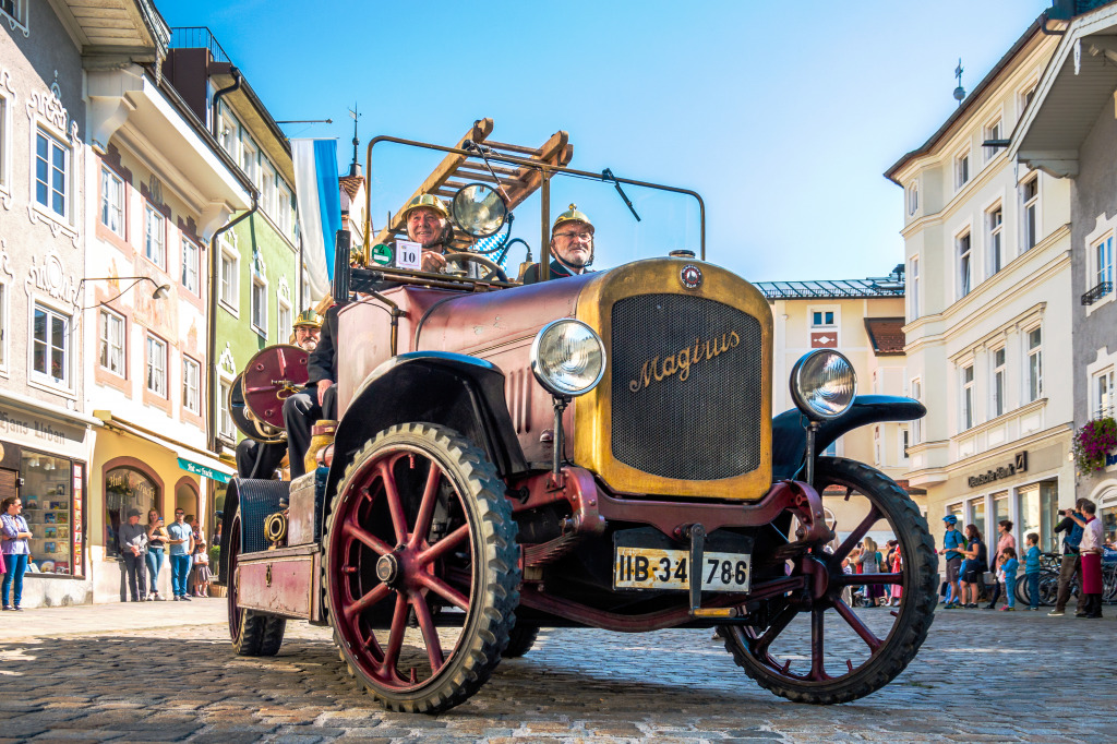 Fire Brigade Anniversary, Bad Toelz, Germany jigsaw puzzle in Cars & Bikes puzzles on TheJigsawPuzzles.com