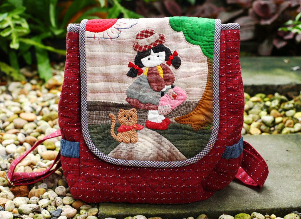 Japanese Quilt Bag jigsaw puzzle in Handmade puzzles on TheJigsawPuzzles.com