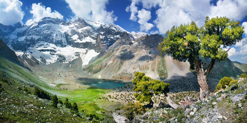 Fan Mountains, Tajikistan jigsaw puzzle in Great Sightings puzzles on TheJigsawPuzzles.com