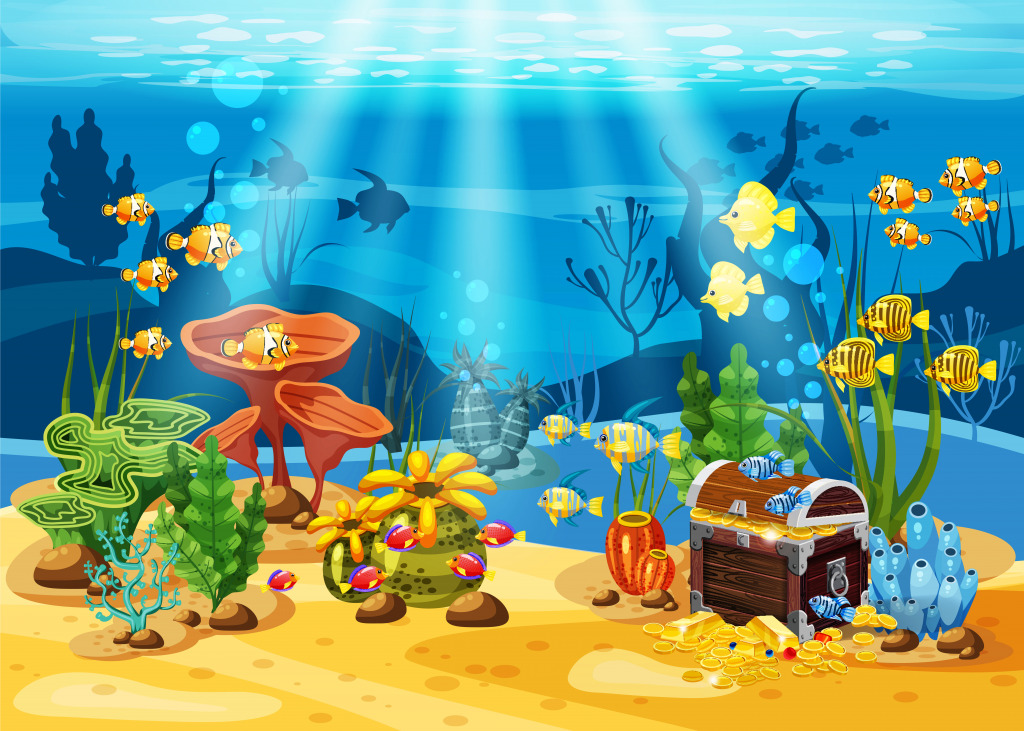 Treasure Chest jigsaw puzzle in Under the Sea puzzles on TheJigsawPuzzles.com