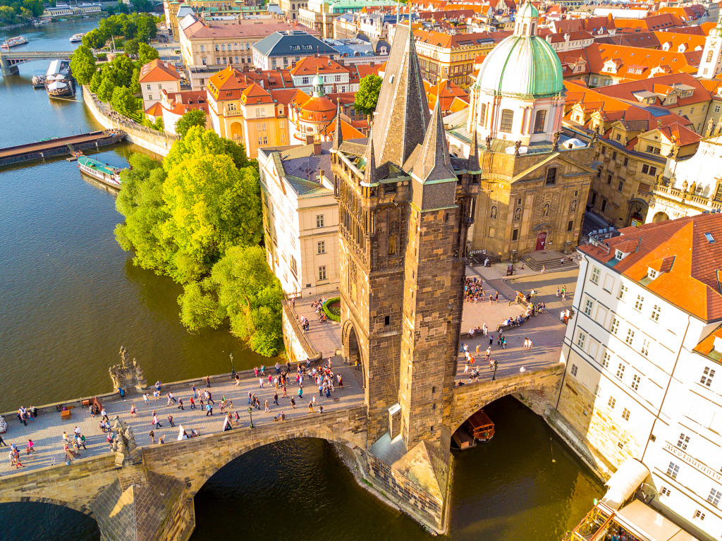City Charles in Prague jigsaw puzzle in Bridges puzzles on TheJigsawPuzzles.com