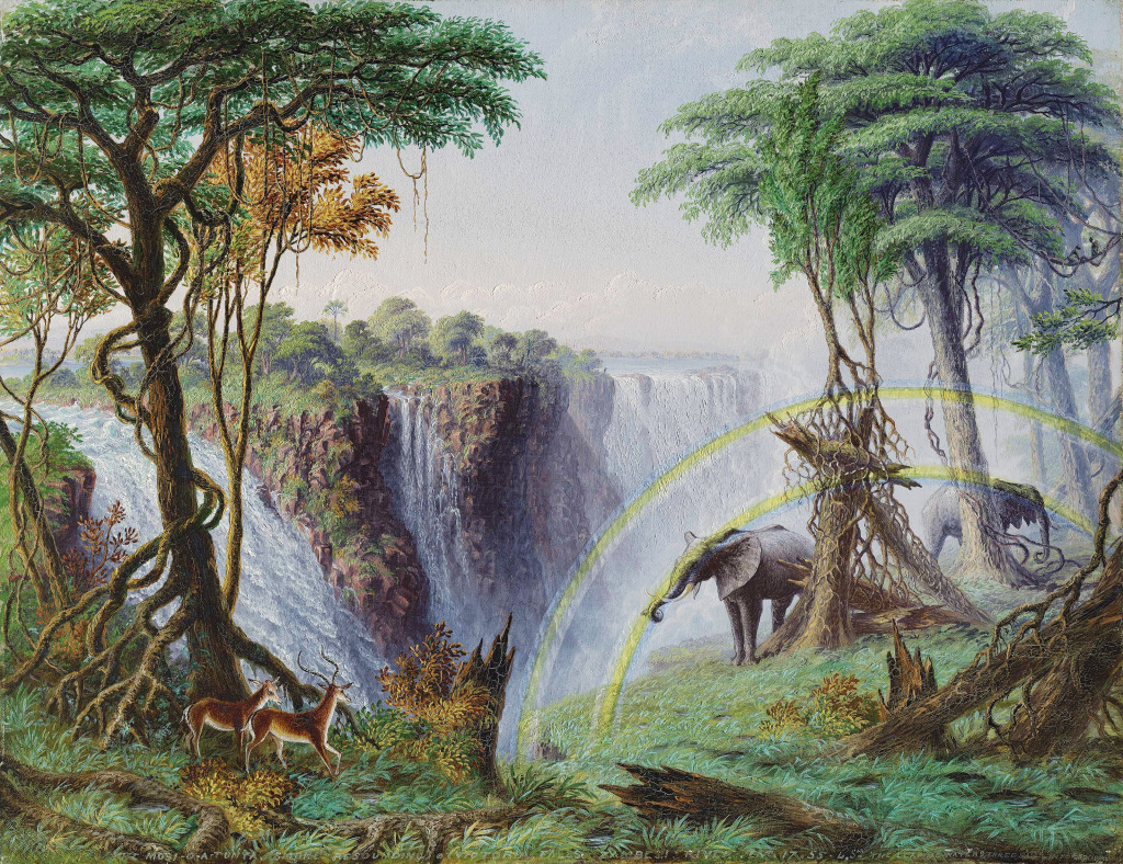 Victoria Falls of the Zambesi River jigsaw puzzle in Puzzle of the Day puzzles on TheJigsawPuzzles.com