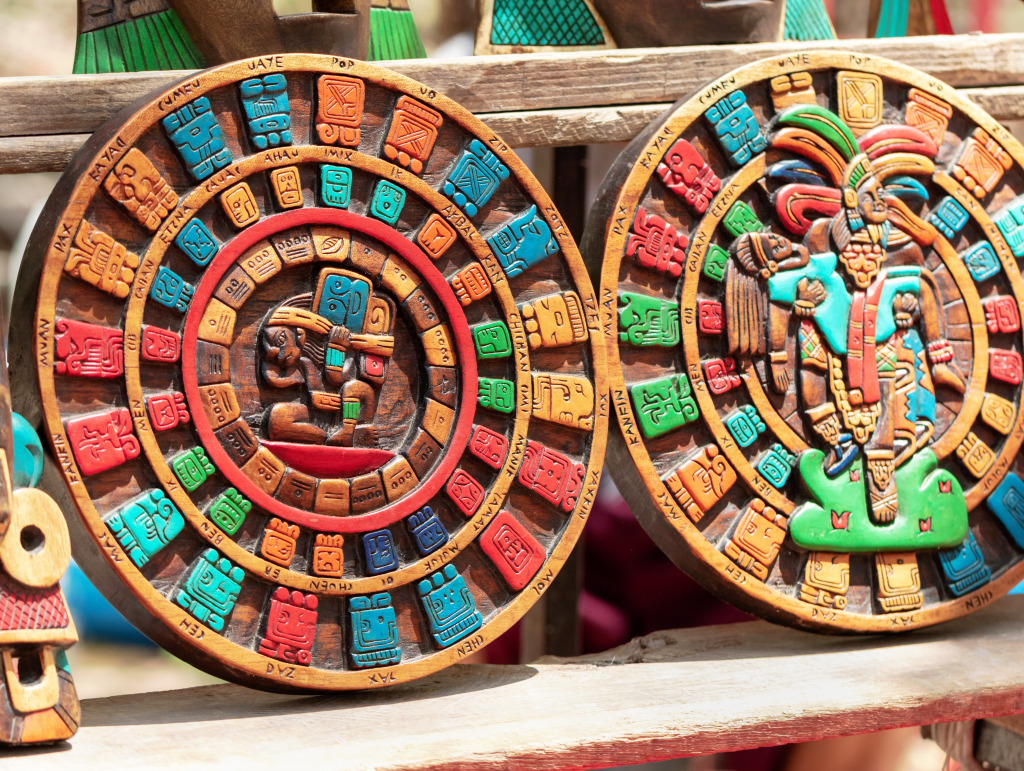 Mayan Souvenirs, Chichen Itza, Mexico jigsaw puzzle in Handmade puzzles on TheJigsawPuzzles.com