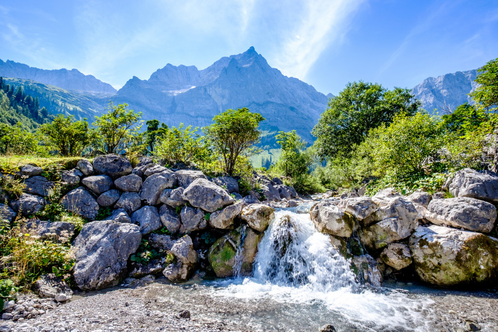 Karwendel Mountains, Austria jigsaw puzzle in Waterfalls puzzles on TheJigsawPuzzles.com