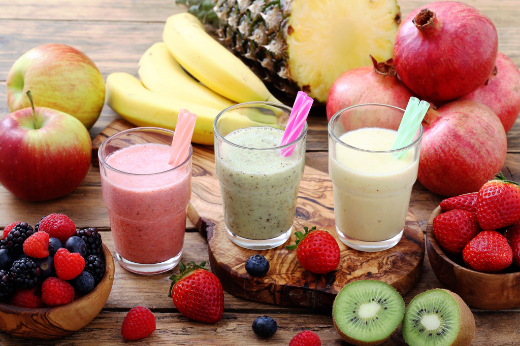 Fruits Smoothies jigsaw puzzle in Fruits & Veggies puzzles on TheJigsawPuzzles.com