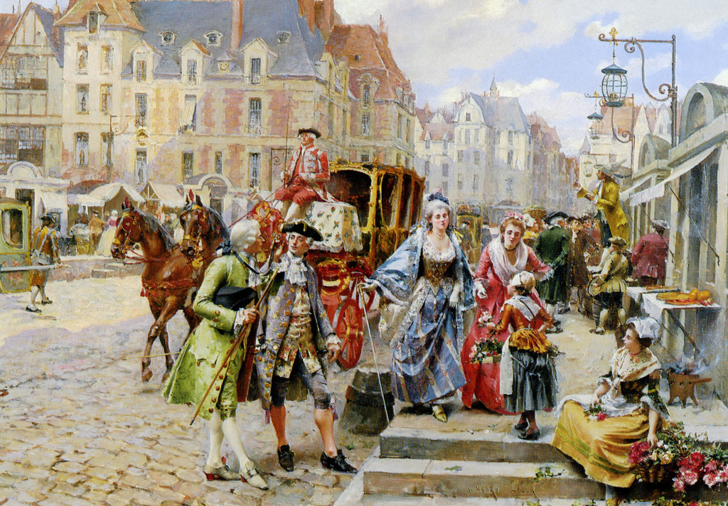 Paris Street in the Time of Louis XIV jigsaw puzzle in Piece of Art puzzles on TheJigsawPuzzles.com