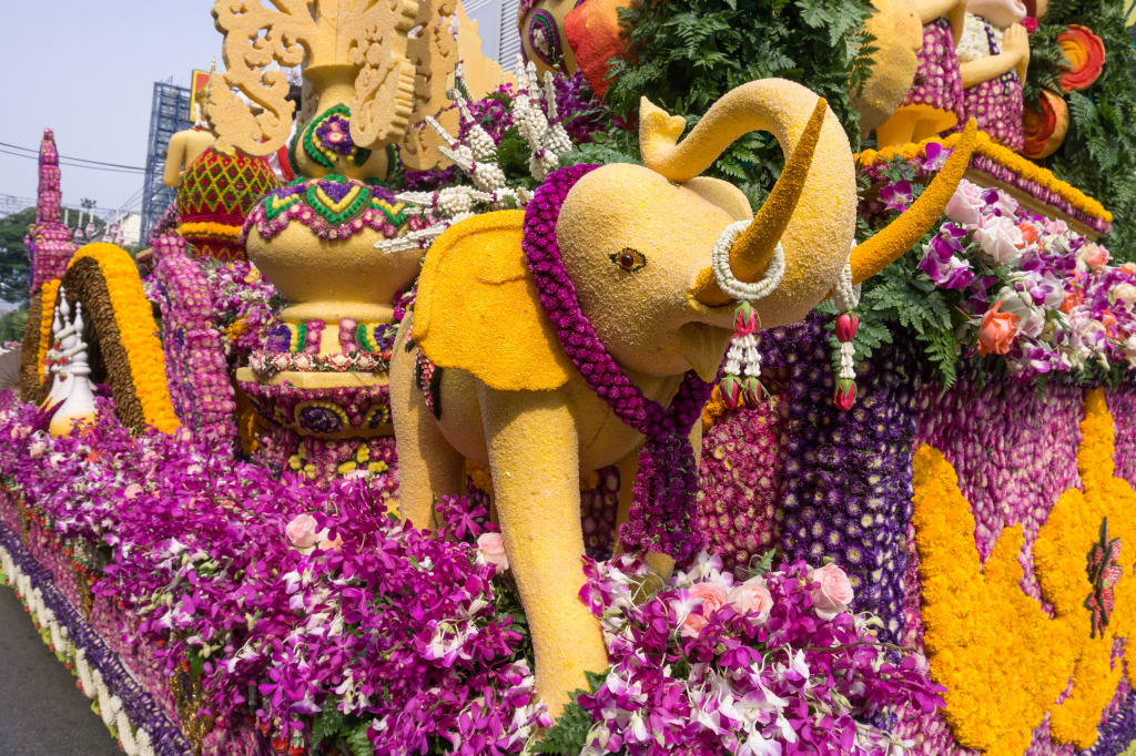 Chiang Mai Flower Festival, Thailand jigsaw puzzle in Flowers puzzles on TheJigsawPuzzles.com