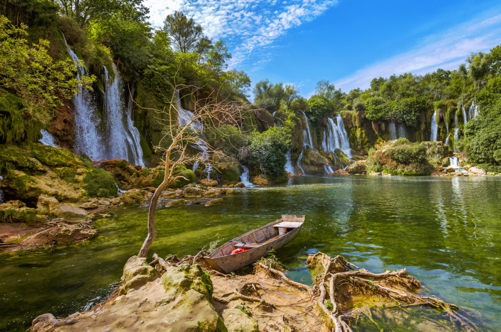 Kravice Waterfall, Bosnia and Herzegovina jigsaw puzzle in Waterfalls puzzles on TheJigsawPuzzles.com