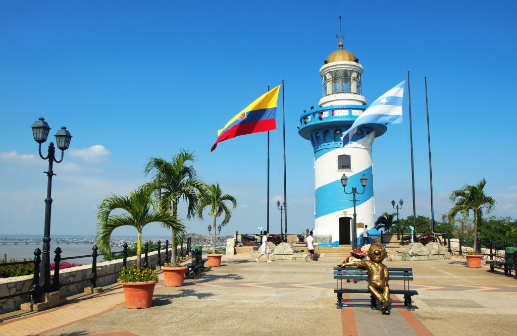 Santa Ana Hill Lighthouse, Ecuador jigsaw puzzle in Great Sightings puzzles on TheJigsawPuzzles.com