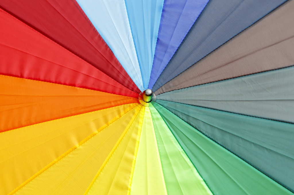 Rainbow Umbrella jigsaw puzzle in Macro puzzles on TheJigsawPuzzles.com
