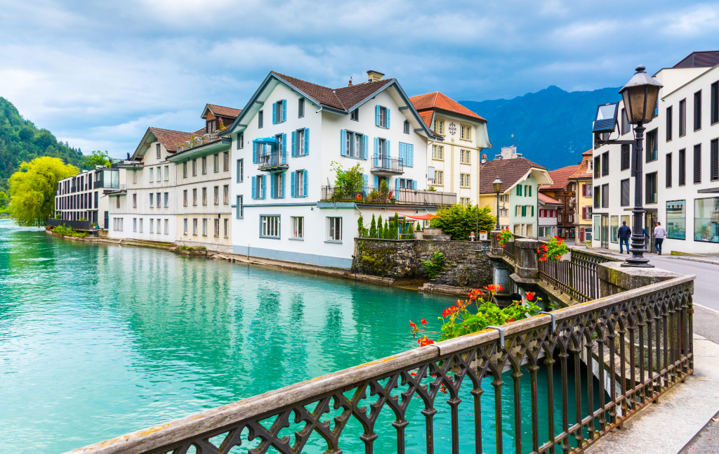 Interlaken Town, Switzerland jigsaw puzzle in Bridges puzzles on TheJigsawPuzzles.com