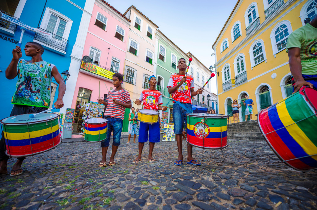 Young Drummers, Salvador, Brazil jigsaw puzzle in People puzzles on TheJigsawPuzzles.com