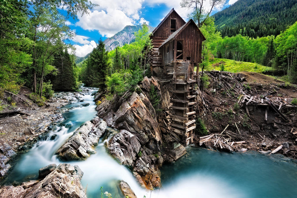 Crystal Mill, Colorado jigsaw puzzle in Waterfalls puzzles on TheJigsawPuzzles.com