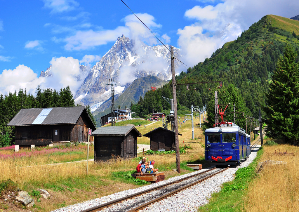 Mont Blanc Tramway, France jigsaw puzzle in Puzzle of the Day puzzles on TheJigsawPuzzles.com