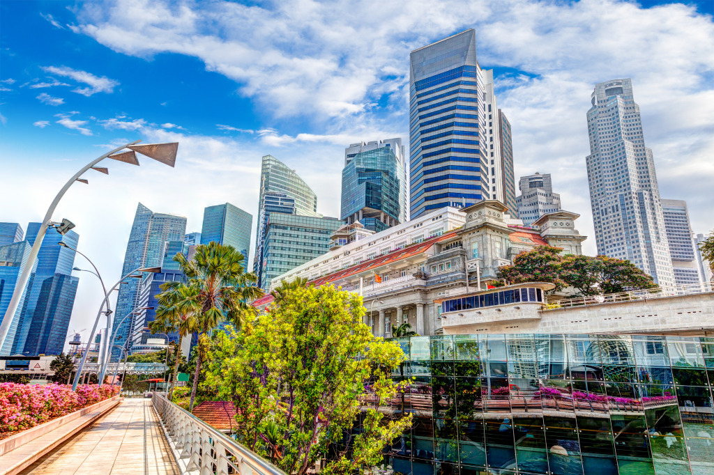 Singapore Skyline jigsaw puzzle in Street View puzzles on TheJigsawPuzzles.com