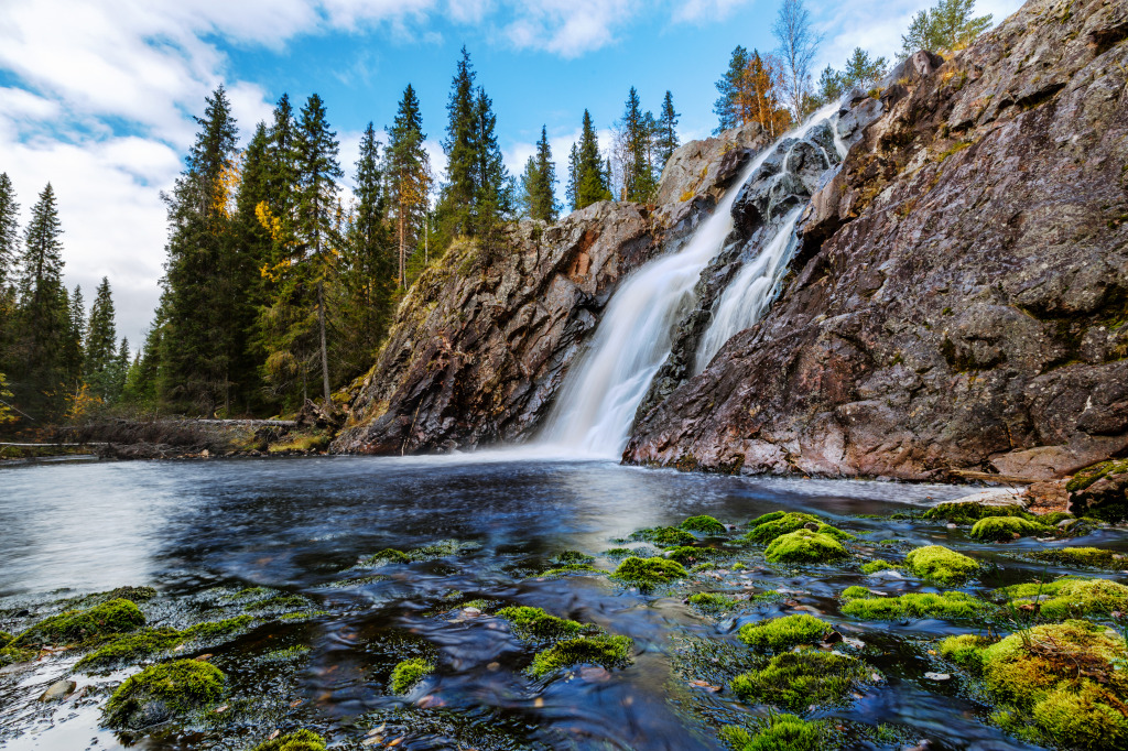 Waterfall Hepoköngäs, Finland jigsaw puzzle in Waterfalls puzzles on TheJigsawPuzzles.com