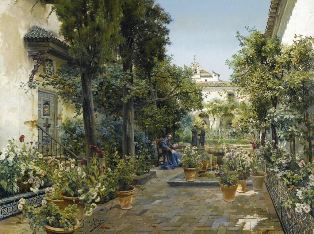 Garden in Seville jigsaw puzzle in Piece of Art puzzles on TheJigsawPuzzles.com