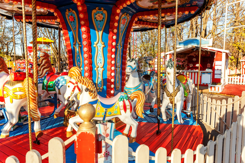 Carousel Horse jigsaw puzzle in Puzzle of the Day puzzles on TheJigsawPuzzles.com